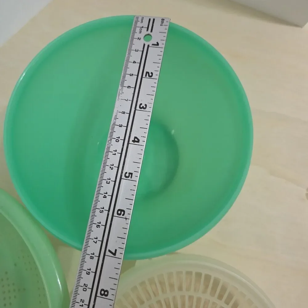 Tupperware Vintage Jadeite Green Colander 339 Crisp It 679 Berry Strainer 1830